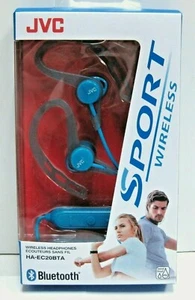 JVC Bluetooth SPORT WIRELESS Clip-On EARBUDS, Model HA-EC20BTA Blue NEW! - Picture 1 of 3