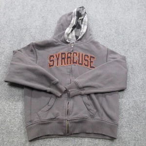 Vtg Syracuse College Hoodie Youth Medium Grey University Sweatshirt Full Zip - Picture 1 of 13