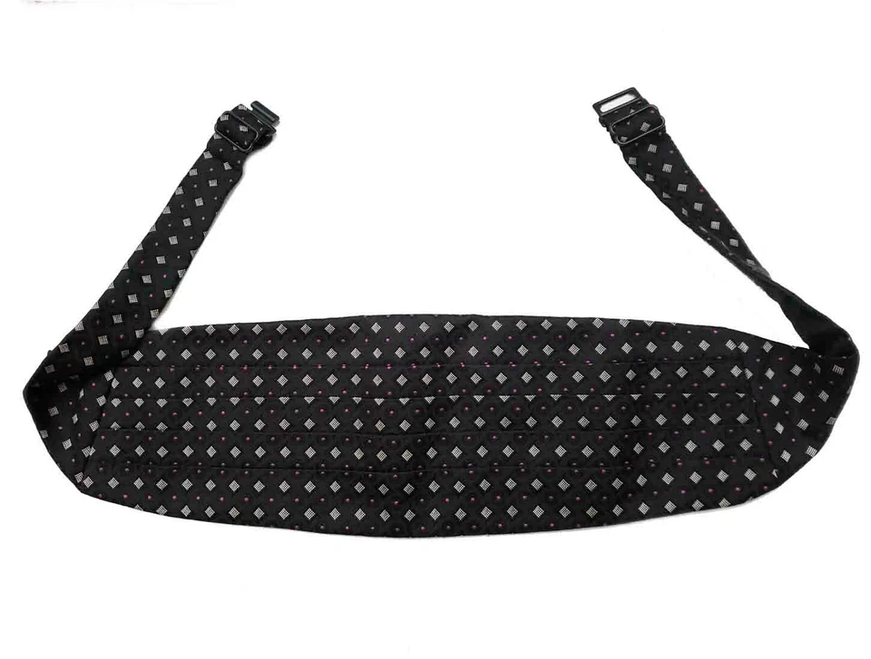 Robert Talbott Protocol Cummerbund Negro Gris Rosa Floral Geométrico Para hombres OS Foto 1 de 1