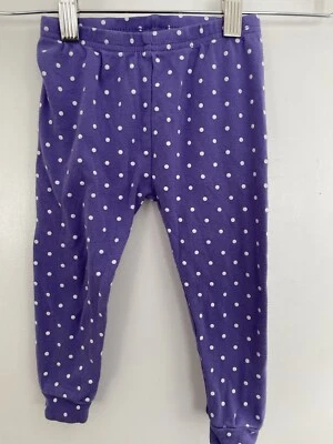 Pantalones de pijama Carter's Baby Girl pequeños blancos a lunares 100 % algodón púrpura 24M Foto 1 de 4