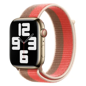 Official Apple Watch Ultra 2 Sport Loop Band Strap for 49mm - Pink Pomelo/Tan - Picture 1 of 3