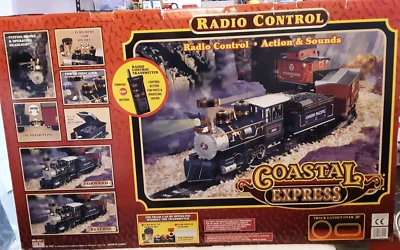 EZ TEC 36911 Coastal Express G Gauge Train Set Remote Control-Sounds-Smoke - Image 1 of 4