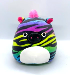 Squishmallows Safiyah Rainbow Stripe Zebra With Rainbow Mane 5" Wildlife NWOT - Picture 1 of 11