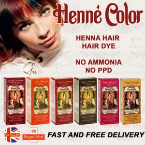 HENNA CREAM HAIR DYE HENNE COLOR Auburn-Brown-Copper-Blond-Mahogany-Burgundy - Picture 1 of 21