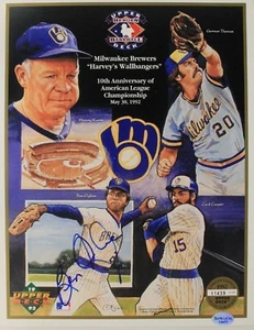 Harvey's Wallbangers Ben Oglivie Autographed 8.5x10 1992 Signed L/E UD Card 17I - Picture 1 of 2