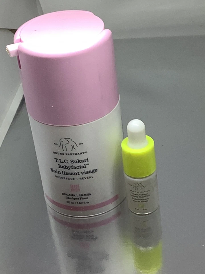 Drunk Elephant T.L.C. Sukari Babyfacial 50ml RRP £72! New plus facial oil 3ml 🌸 - Image 1 of 2