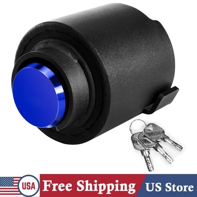 Trailer Hitch Lock Heavy Duty Anti-Theft Lock Blue Fits 2-5/16'' Couplers Lock - Image 1 of 4