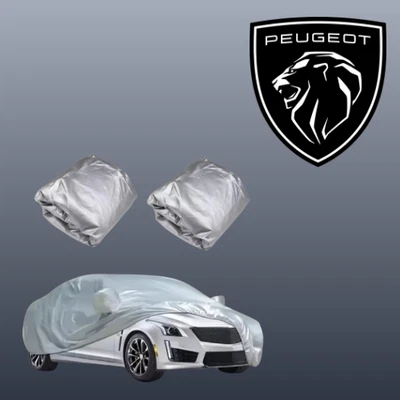 For Peugeot Car Cover Heavy Duty Outdoor Rain Sun Snow Protection - Image 1 of 4