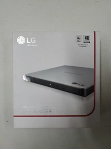NEU, LG - GP65NS60 Externes Tragbares Laufwerk 8X DVD+/-RW Brenner USB 2.0, Silber - Bild 1 von 3