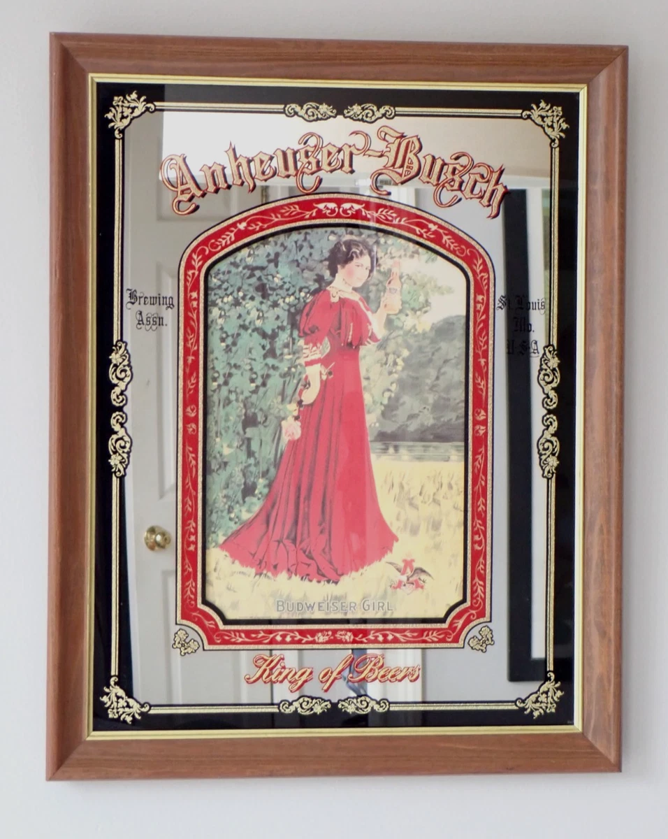 Anheuser Busch Mirror In Collectible Budweiser Signs & Tins for