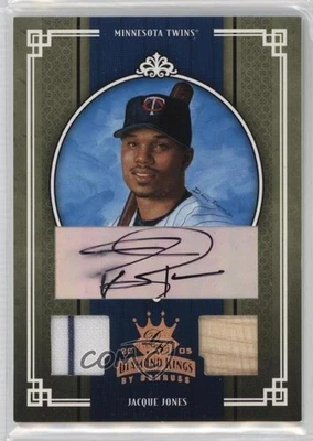 2005 Donruss Diamond Kings Bronze Materials Signatures /50 Jacque Jones Auto - Image 1 of 2