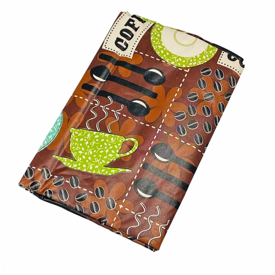 Coffee Lovers Java Beans Flannel Backed Vinyl Tablecloth 52"x70" Rectangular - Image 1 of 1