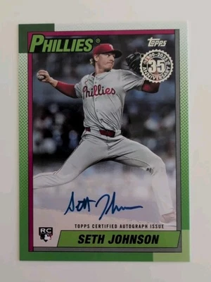 2025 Topps Update - Seth Johnson #90B2-SJ 35th Anniversary Rookie Auto (RC) - Image 1 of 2
