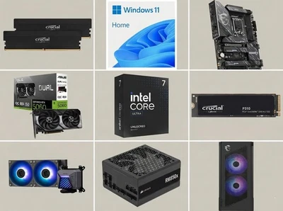 CUSTOM PC - Intel Ultra 7 265K, RTX 5060, 32GB RAM, 4TB SSD, 850W PSU & RGB Fans - Image 1 of 3