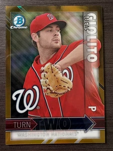 2016 Bowman Chrome Lucas Giolito RC Reynaldo Lopez Turn Two Gold Refractor /99 - Picture 1 of 2