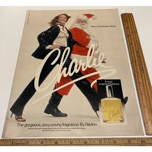 Vintage Print Ad Revlon Charlie Perfume Santa Claus Shelley Hack 1970s Ephemera - Picture 1 of 2