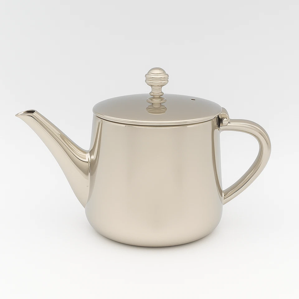 Tetera HEPP 'Exclusiv Hotelsilber' - Plateada 0,35 L - Hecha en Alemania Foto 1 de 4