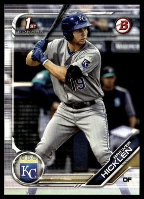 2019 Bowman Prospects Brewer Hicklen Kansas City Royals #BP-72 - Image 1 of 2