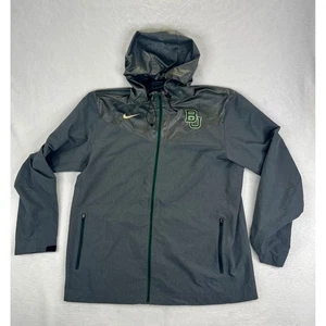 Nike Baylor Bears Mens Sz XL Jacket w/ hood Player Issued Full Zip Logo Gray - Picture 1 of 9