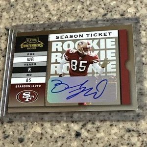 Biglietto Stagione Brandon Lloyd 2003 Playoff Contenders Rookie #103 Auto /589 49ers - Foto 1 di 4