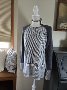 Zaket & Plover Pullover mit geometrischem Muster Damen MEDIUM grau Wolle Baumwolle Nylon - Bild 1 von 7