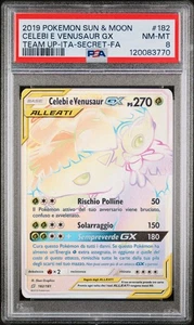 PSA 8 CELEBI und VENUSAUR GX SECRET RARE 182/181 TEAM UP ITALIENISCH 2019 POP 1!🌍 - Bild 1 von 4