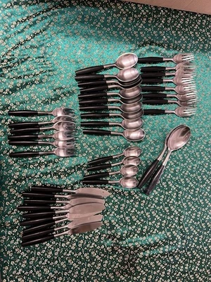 Dansk KONGO BLACK Germany Stainless Jens Quistgaard JHQ Silverware Flatware 39pc - Image 1 of 4