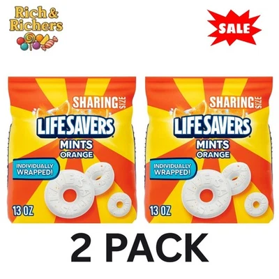 Lifesavers Orange Mint Hard Candy Individually wrapped ~ 13oz Bag | On Sale! - Image 1 of 4