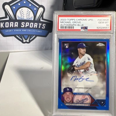 2023 Topps Chrome - Rookie Autographs Michael Grove #RA-MGR Refractor /499  (RC) - Image 1 of 3