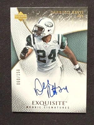 2007 Upper Deck Exquisite Collection Rookie Signatures Darrelle Revis /150 - Image 1 of 2