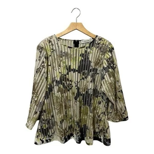 M. Miranda Bluse Glitzer Damen Übergröße 2 Rückenreißverschluss Netz 3/4 Ärmel transparent - Bild 1 von 4