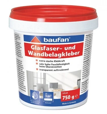 Baufan Glasfaser- Et Wandbelagskleber 750 G Schaumvinyltapeten, Textiltapeten - Photo 1/4