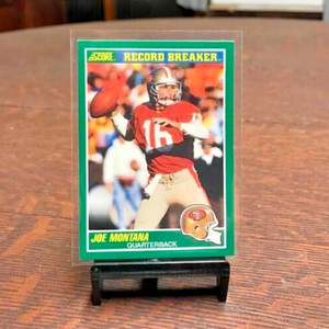 1989 Score Record  Breaker Joe Montana Football Card #329. San Francisco 49ers. 
