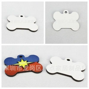 10Pcs DIY Sublimation Hard Board Printing Key Rings Blank MDF Key Chain Wooden - Picture 1 of 5