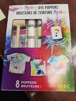 New In Box Tulip Mystery Dye Poppers DIY Multi-color 10 Pc Set Makes 2 Projects - Image 1 of 4
