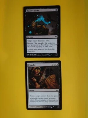 Unmake & Raven's crime Eventide. Magic the Gathering 2 Card. sorcery,instant - Image 1 of 4