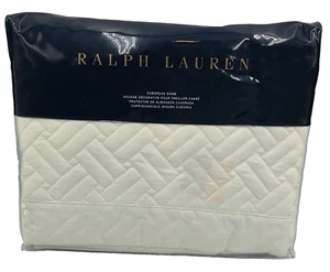 Ralph Lauren 650738977001 Greenwich Deco White Euro Sham $145 - Picture 1 of 8