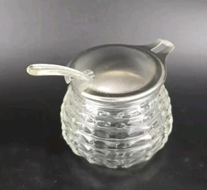 Vintage WMF Senftopf / Marmeladentopf - Glas / Chromargan - 1980er - Bild 1 von 2