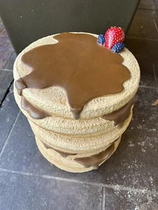 Pancake Stack Fruit RARE Viral Food Stool Decor Side Table TikTok - Picture 1 of 5