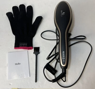 U-Spicy Hair Hot Iron Brush Model US-FS005 Anti-Frizz Smooth Straightener Uspicy - Image 1 of 4