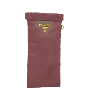 PRADA Glasses Case Nylon Pink Auth 75213 - Picture 1 of 18