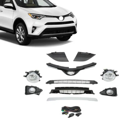 For 2016-2018 Toyota RAV4 LE Front Grille W/O Camera Hole Fog lights&Cover&Trim - Image 1 of 4