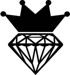 Diamant Krone Vinyl Aufkleber Sticker - Royalty, Luxus - Größe & Farbe wählbar - Bild 1 von 2