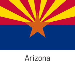 ARIZONA STATE FLAG, STICKER, DECAL, 6 YR VINYL (FREE GIFT) TRUCK, CAR, WALL ETC - Picture 1 of 1
