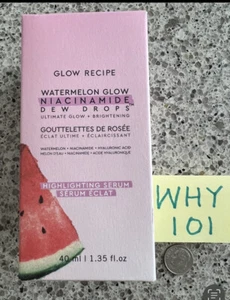 GLOW RECIPE Watermelon Glow Niacinamide Dew Drops 1.35oz/40mL FULL SZ SEALED - Picture 1 of 12