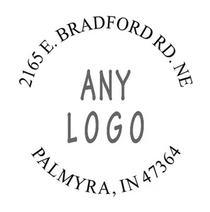 Sello con logotipo personalizado redondo auto entintado dirección de devolución comercial goma redonda - Imagen 1 de 2