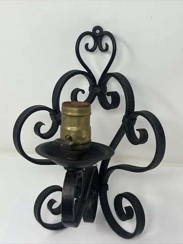 Antiques /Vintage Wrought Iron Wall Light  Fixture Cover