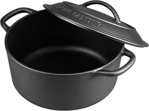 Pre-Seasoned Cast Iron Dutch Oven Pot with Lid-5 or 7 Quart Round,Dual Handle - Picture 1 of 11
