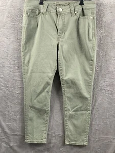 Seven 7 Jeans Womens Size 14 Green Utility Ankle Skinny Stretch Denim - Picture 1 of 14