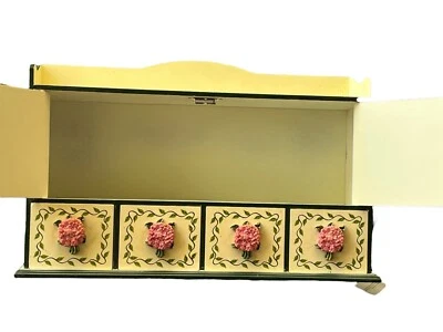 ANCIENNE ARMOIRE DE TOILETTE CUISINE A PHARMACIE EN BOIS DECO SHABBY ÉTAGÈRE - Photo 1/4